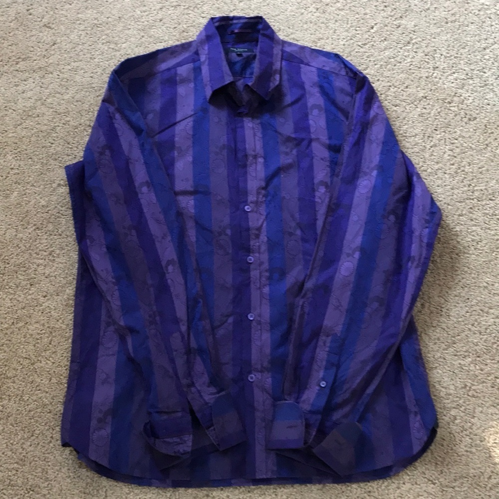 Ted Baker men’s SZ 5, purple combo cotton  shirt